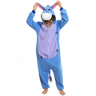 Wishliker Unisex Adult Donkey Onesie Costume Halloween Christmas One Piece Cosplay Animal Cartoon Pa