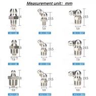 10PCS F0006 Stainless Steel Grease Nipple SS201 SS304 Metric External Thread Straight Elbow Type Gre