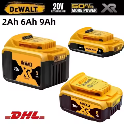 Genuine Dewalt Battery 20V Original 60V 2Ah 5Ah 6Ah 9Ah Rechargeable Lithium Ion Battery, Dewalt DCB