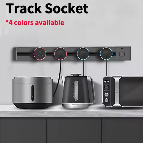Wall Mounted Track Socket UK US AU EU Standard Usb Portable Power Track Socket Household Removable E