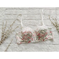 IslaEvie Floral Bra Demi Bra Strapless size 34b 34c 34d 32b 32c 36b 36c 36d