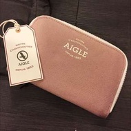 Aigle 粉紅色銀包