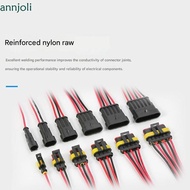 ANN Auto Motorcycle Waterproof 18AWG Plastic Electrical Connector 1-6Pin Wire Option