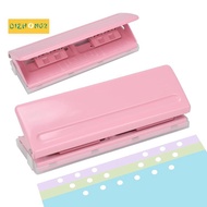Hole Puncher-Adjustable 6-Hole Metal Punch with Ruler& Hole Guide, 6-Ring Binder Puncher for A4/A5/A