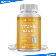 วิตามิน D3 5000 IU ด้วย K2 120 Mcg Mk-7 ด้วย D3 สนับสนุนภูมิคุ้มกัน หัวใจ ข้อต่อ ฟันและสุขภาพกระดูก