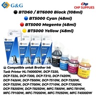 G&G Compatible Refill Ink for Brother BTD60BK BT6000BK BT5000C BT5000M BT5000Y Ink Tank Printer