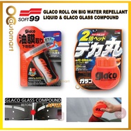 Soft 99 Glaco Glass Compound + Glaco Big Water Repellant Liquid Application [Bundle]