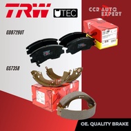 [TRW Premium] ผ้าเบรค หน้า ก้ามเบรค หลัง Mitsubishi L200 Cyclone bp (K14) Aerobody GDB 729 UT GS 818