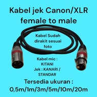 CANON XLR MALE TO CANON XLR FEMALE FEMALE FEMALE JACK CABLE CANON XLR FEMALE FEMALE TO CANON XLR MAL