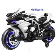 ( Kiddicastle ) Ninja H2R Superbike Kids Electric Ride on Motor Bike (Big Size with Music And Light 