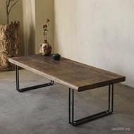 Silent Style Tea Table Solid Wood Workbench Retro Computer Desk Display Long Dining Table Reception 