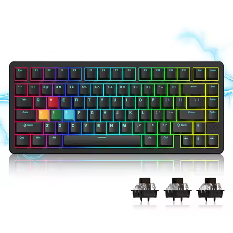 Womier Black SK75 TMR/HE Hall Effect Keyboard 75% Wireless Mechanical Keyboard Rapid Trigger Magneti