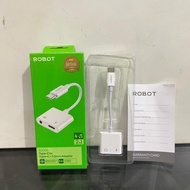 ROBOT RUC02 Type-C to Type-C+3.5mm Adapter 2in1 Charging Function 2.4A