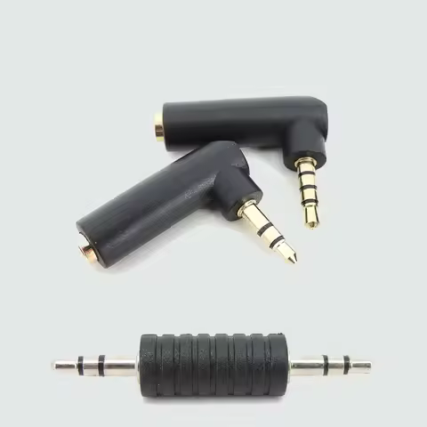Gold plated 3.5 jack Right Angle male Female to 3.5mm 3/4Pole Male Audio Connector Stereo Plug L Sha