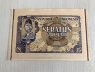 parts Jual Uang Kertas Kuno 100 Rupiah 1949 UNC Soekarno ORIBA 6J22