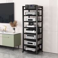 8-Layer Amplifier Rack Tube Amplifier Bracket Cd Holder Home Storage Organizer Audio Home Theater Cabinet Mixer