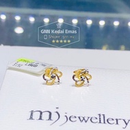 EMAS 375 SUBANG BUNGA 375 GOLD EARRINGS S152