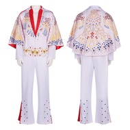 Rock Singer Elvis Presley Cosplay Costume Halloween New Stage Role Play Costume Cosplay Anime Costum