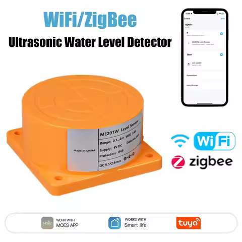 WiFi/ZigBee APP Liquid Level Sensor Ultrasonic Water Tank Monitor Sensor Ip65 Waterproof Check Water