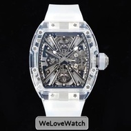 WLF RM56-01 Transparent Tourbillon RM Factory Best Edition Skeleton Dial Black Inner Bezel on Transp
