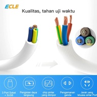 New Stok// Ecle Power Strip Stop Kontak 3 Power Socket 3 Smart Usb