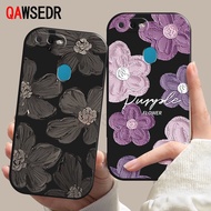Oil Paint Flower Case For OPPO A5S A12 A7 2018 F9 PRO A3S A12E Art Painting Straight edge Liquid Sil