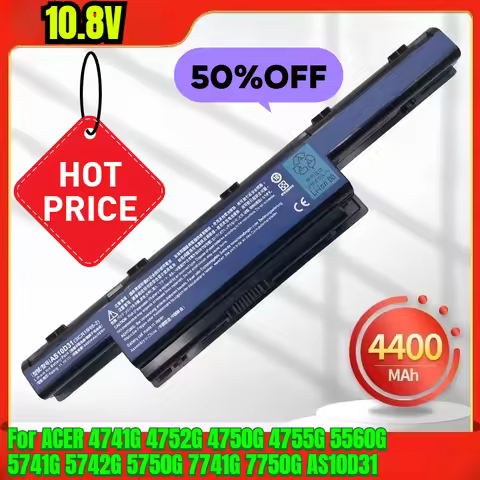 10.8V 4400mAh Laptop Battery for ACER 4741G 4752G 4750G 4755G 5560G 5741G 5742G 5750G 7741G 7750G AS