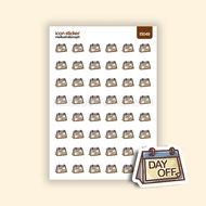 Day Off Icon Sticker, Reminder Sticker, Vacation Leave Icon, Planner Sticker, Cute Mini Stickers