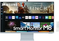 SAMSUNG M8 Series 32-Inch 4K UHD Smart Monitor &amp; Streaming TV with Slim-fit Webcam for PC-Less Experience, Netflix, HBO