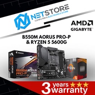 PWP GIGABYTE B550M AORUS PRO-P mATX MOTHERBOARD & AMD RYZEN 5 5600G PROCESSOR