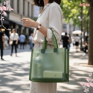 BLISS Transparent Handbags, Durable Waterproof Water-Sprinkling Festival PVC Tote,  Packaging Plasti