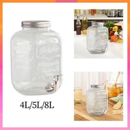 [Kloware2] Glass Beverage Dispenser Water Dispenser Juice Container with Spout Beverage