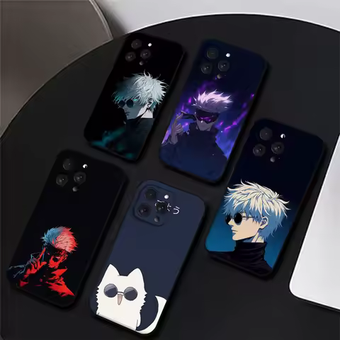 J-Jujutsu K-Kaisen G-Gojo Phone Case For Iphone 16 15 11 13 14 Pro Max 7 8 Plus X Xr Xs Max 12mini B