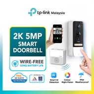 TP-Link Tapo D230S1 Smart Video Doorbell – 2K 5MP Camera Battery-Powered, AI Motion Detection, 2-Way
