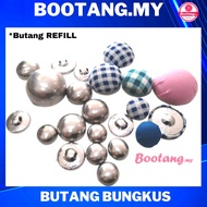 100pcs Butang Bungkus Mushroom 16 - 60l Fabric Button Butang Bungkus Butang Kain Cendawan