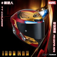 KYT TT-COURSE * Mr. Hat * TTC Marvel Painted Full Face Helmet Cap Iron Man