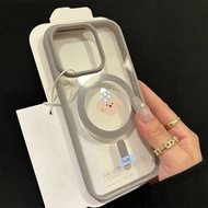 Cartoon Puppy Simple Color Border iPhone 16 15 14 13 12 11 Pro Max X XS XR 7 8 Plus