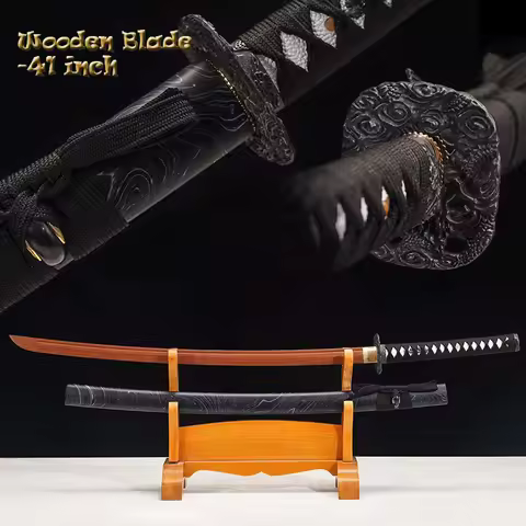 Katana Full Size, Training Sword,Wood Blade Saya, Iaito Training Sword, Practice, Cosplay Props, Sam