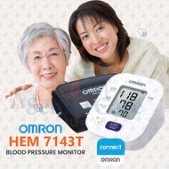 [5 Years Warranty] OMRON HEM 7143T Blood Pressure Monitor - Upper Arm Monitoring Device Value Set with Cuff