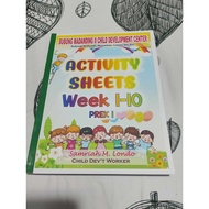 Week 1-10 Activity Sheets for PreK1