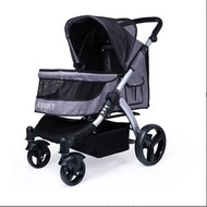 ONE - 大型寵物手推車（顔色：灰色）