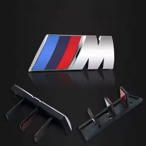 3D Car Front Grille M Badge Emblem Decoration Accessories For BMW M E34 E36 E60 E90 E46 E39 E70 X1 X