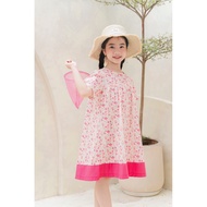 Baby girl Dress designed by LEAH babydoll with cute Cotton hem for children from 3,4,5,6,7,8,9,10 ye