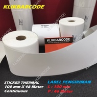 Resi THERMAL LABEL STICKER 100x46METER 100x46M 100 x 46 CONTINUES