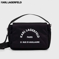 KARL LAGERFELD - K/KUSHION NYLON FLAP CROSSBODY BAG 240W3113 กระเป๋าสะพายพาดลำตัว