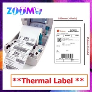 A6 THERMAL LABEL STICKER ROLL AIRWAY BILL WATBILL AWB CONSIGNMENT NOTE DELIVERY SLIP POS LAJU J&amp;T DHL 100MM*150MM