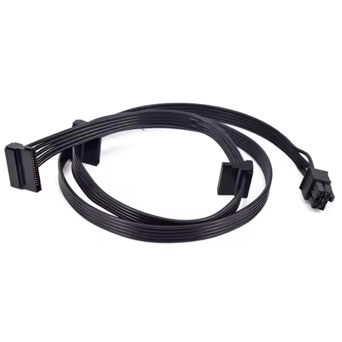 For CORSAIR CX850M CX750M CX600M CX500M CX450M GPU PCIe 6Pin 1 to 3 SATA 15Pin Right Angle Power Sup