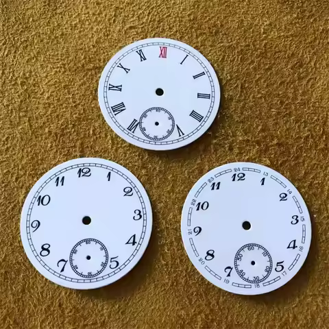 Enamel Watch Dial 37MM at 6 o'clock Seconds Dial Plate For ETA 6498/ST3621 Manual Mechanical Movemen
