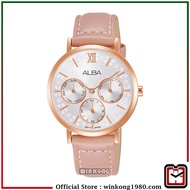 ALBA LADY MULTI-FUNCTION Watch AP669 (ROSE GOLD Leather)