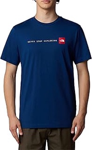 NF0A87NSD1R M S/S Never Stop Exploring Tee Men's T-Shirt Estate Blue Size L